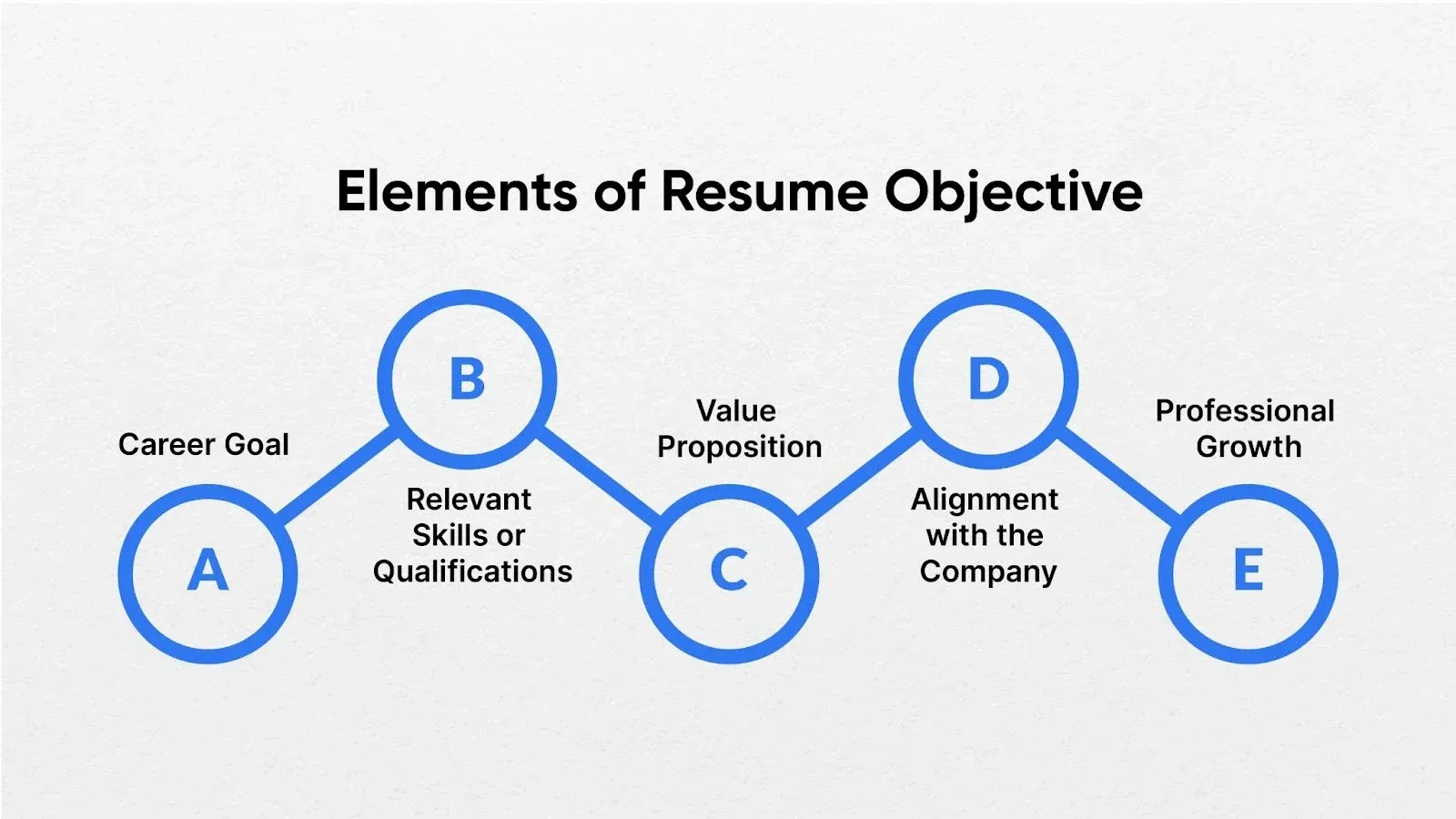 infographic representing elements of resume objective